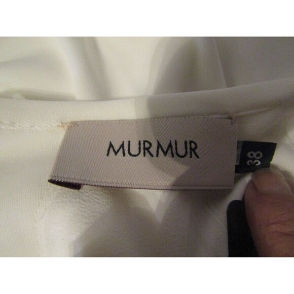 Murmur Reserve Blouse Top in White Gold Hardware Designer Retail $249 Sz 38 US M - Picture 9 of 10
